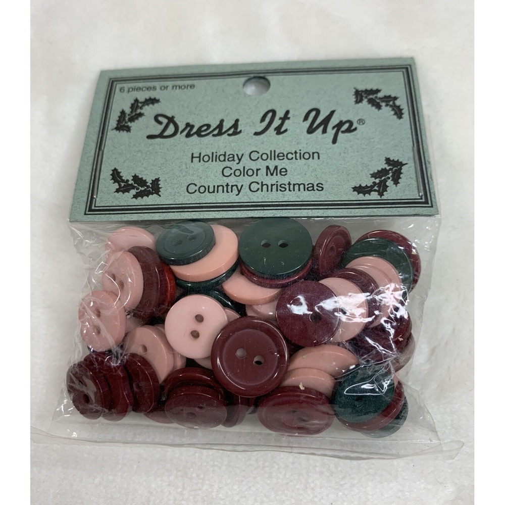 Dress It Up Multi Color‎ Me Country Christmas Buttons 1169 Sewing Crafts NEW